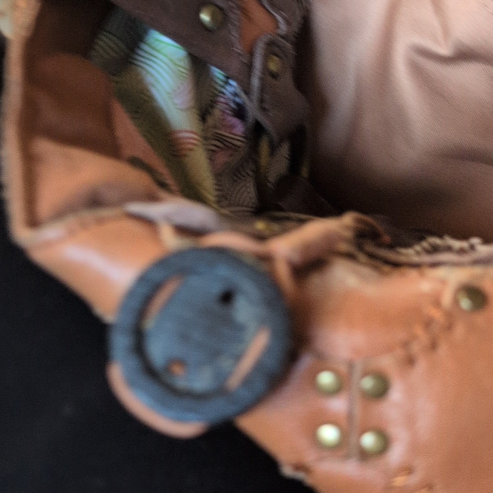 The Sak Brown Studded Leather Shoulder Bag - Picture 13 of 13